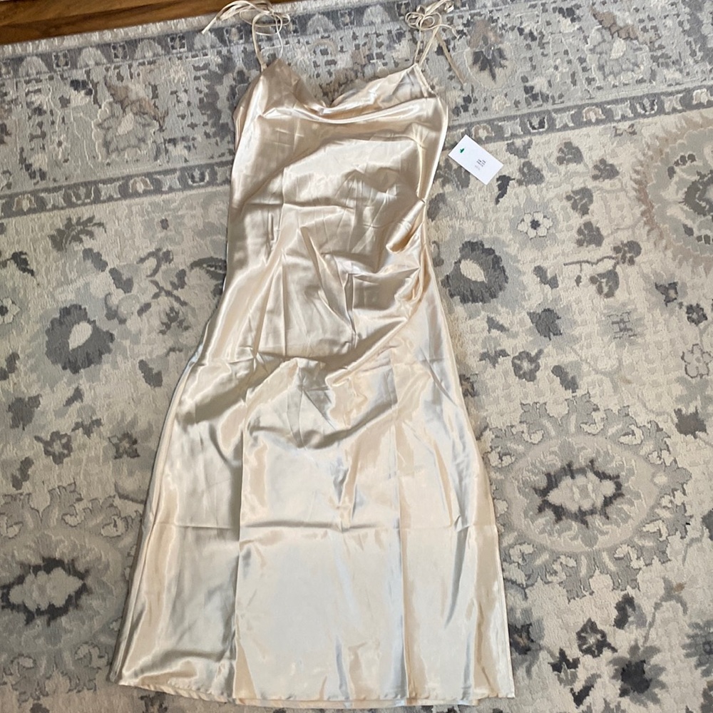 Champagne satin dress